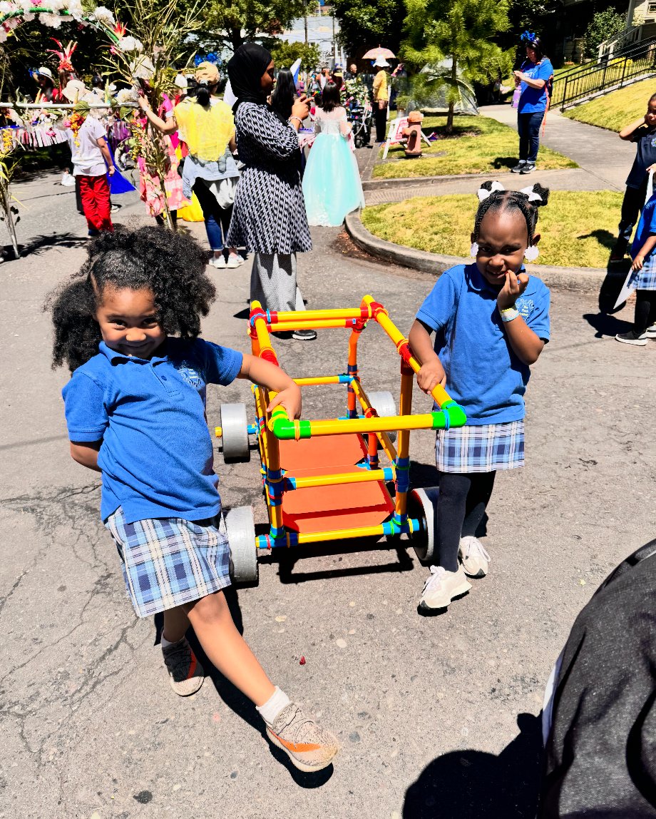 Students at community parade